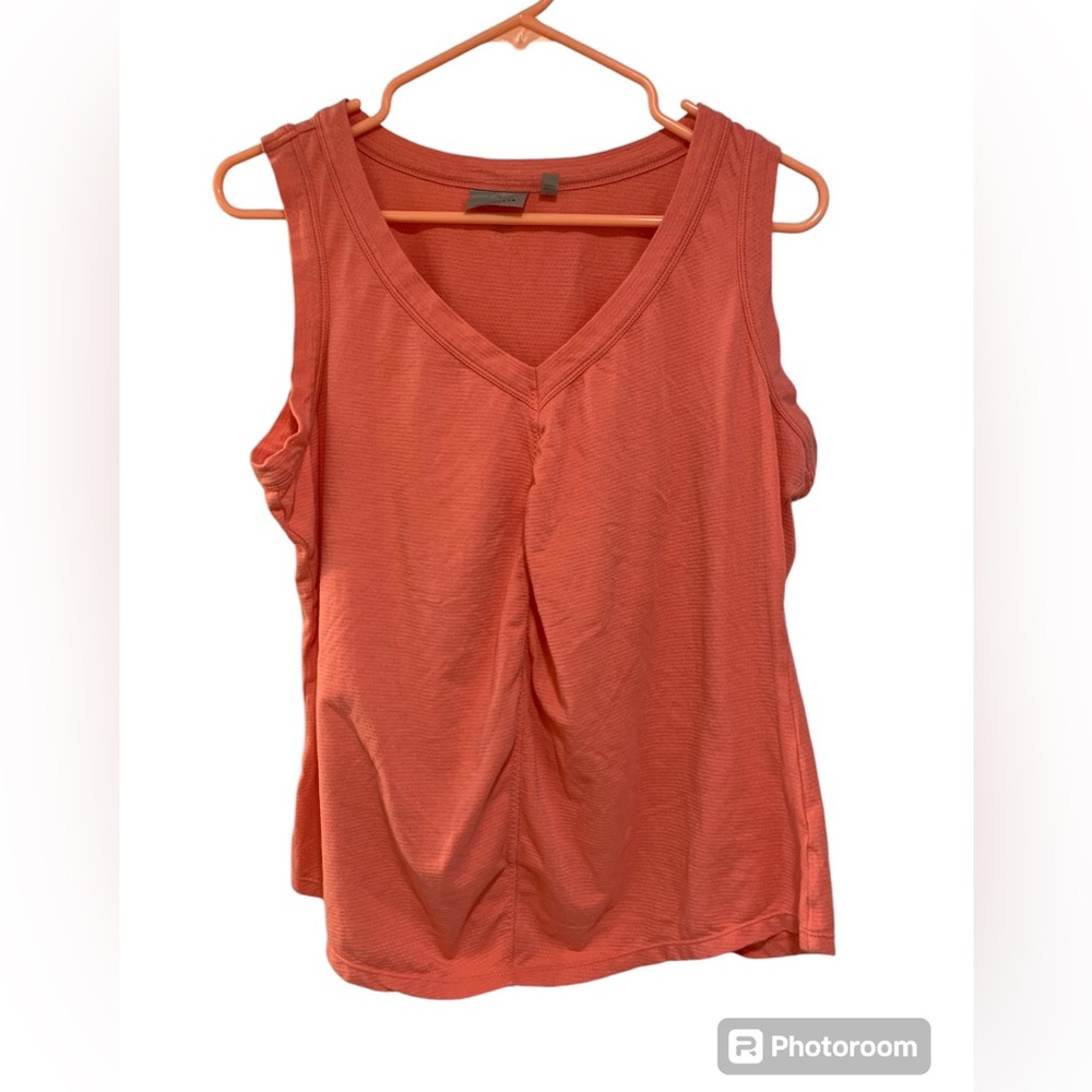 Athleta | Peachy pink ruched tank top